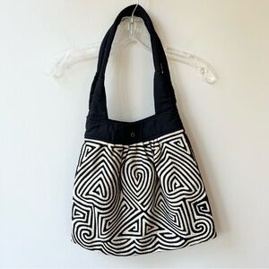Black and White Quilted Women's Handbag